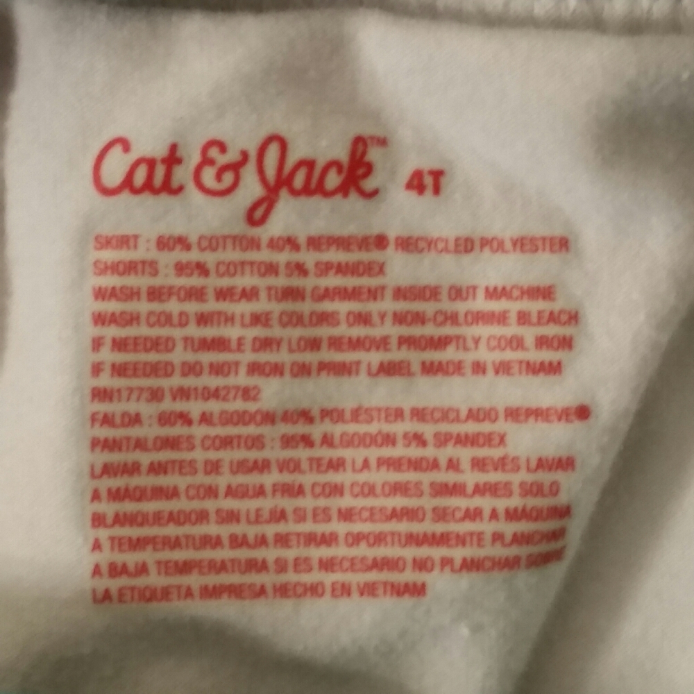Cat&Jack sea life top&skirt w/attached shorts,4T - Picture 7 of 8